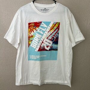 Mens Born Fly TShirt XL Off White